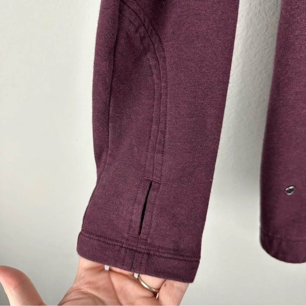 Lululemon Heathered Bordeaux Drama Purple Maroon That’s A Wrap Snap Jacket 6
